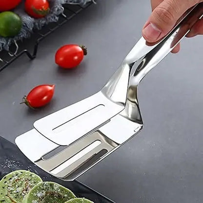 2-in-1 Stainless Steel Turner Tong – Flip, Lift & Serve with Ease