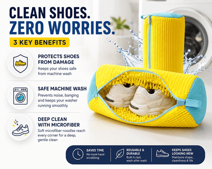 Shoe Washing Machine Bag | Reusable 360° Cleaning Laundry Bag
