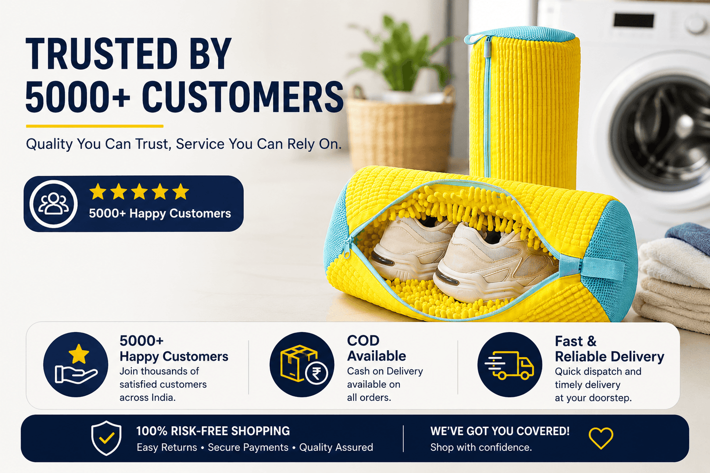 Shoe Washing Machine Bag | Reusable 360° Cleaning Laundry Bag