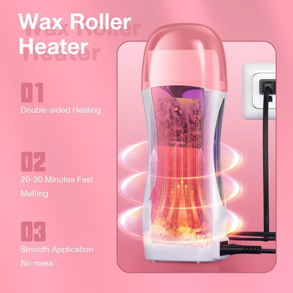 SleekRoll™ Pro At-Home Waxing Kit (Electric Heater + Cartridge + Strips)