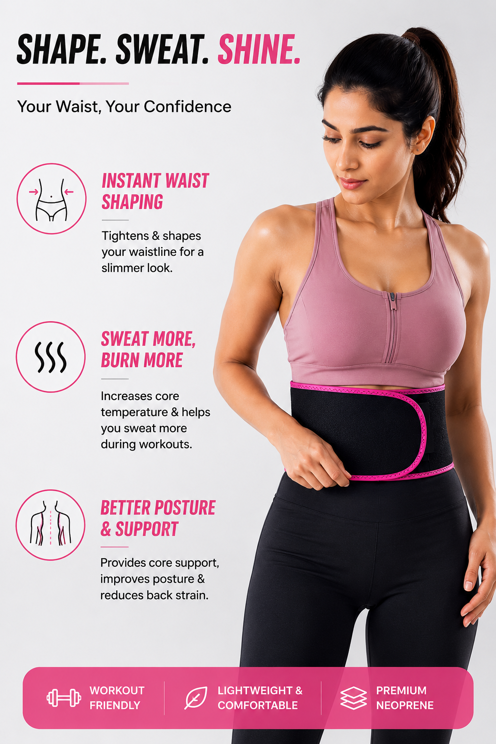 Shape. Sweat. Shine. Take Control Of Your Waist & Your Confidence!