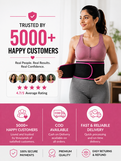 Premium Sweat Waist Trimmer Belt for Instant Tummy Control & Back Support