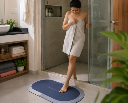 Ultra Absorbent Anti-Slip Bathroom Mat | Quick Dry Luxury Bath Rug for Modern Homes