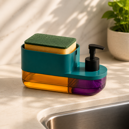 3-in-1 Soap Dispenser & Sponge Holder | Soap Dispenser for Kitchen
