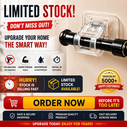 Hold Strong Without Drilling – The Smart Rod Holder for Modern Homes