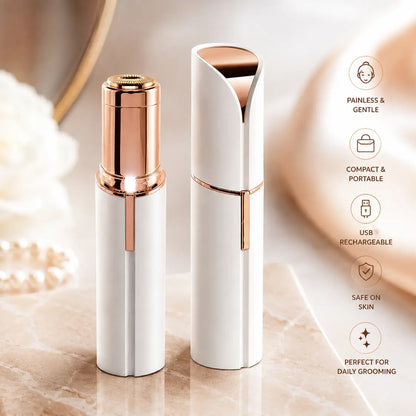 2-in-1 Rechargeable Facial Hair Remover for Women | Safe & Painless