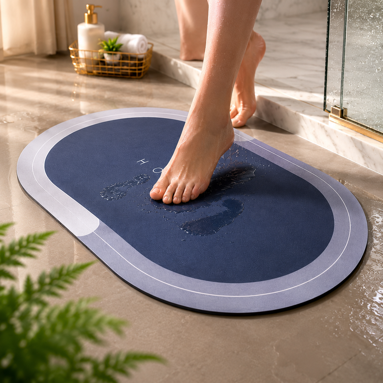 Ultra Absorbent Anti-Slip Bathroom Mat | Quick Dry Luxury Bath Rug for Modern Homes