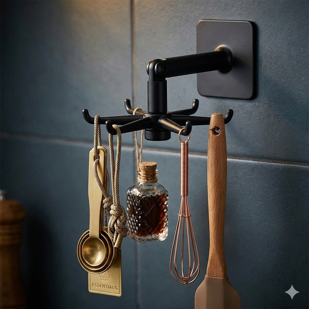 360° Wall-Mounted Adjustable Degree hook Stiker