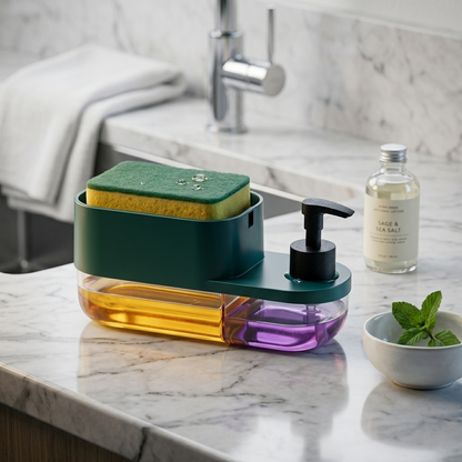 3-in-1 Soap Dispenser & Sponge Holder | Soap Dispenser for Kitchen