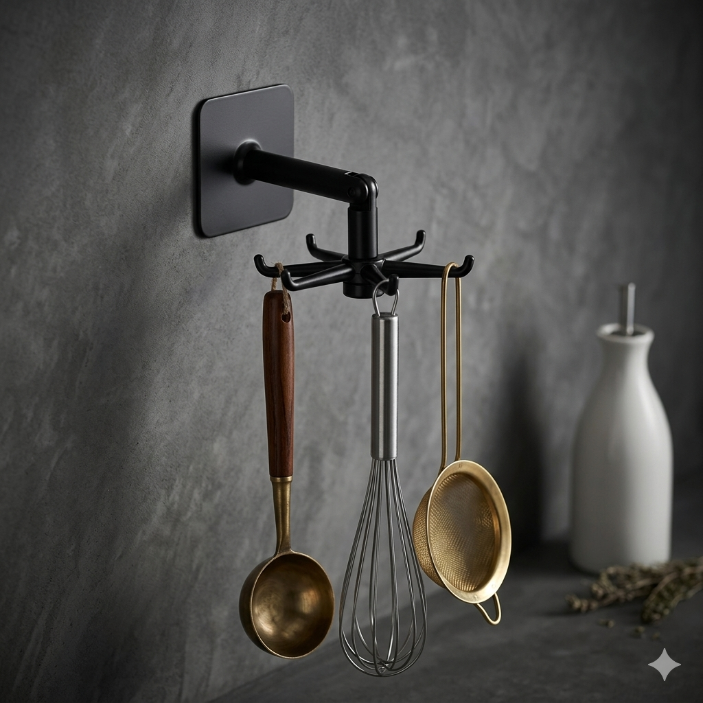 360° Wall-Mounted Adjustable Degree hook Stiker