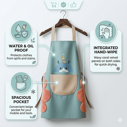Stop Ruining Your Clothes While Cooking — 100% Waterproof Kitchen Apron