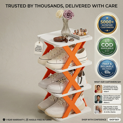 Organize in Seconds – Multicolor Foldable Shoe Rack for Any Space