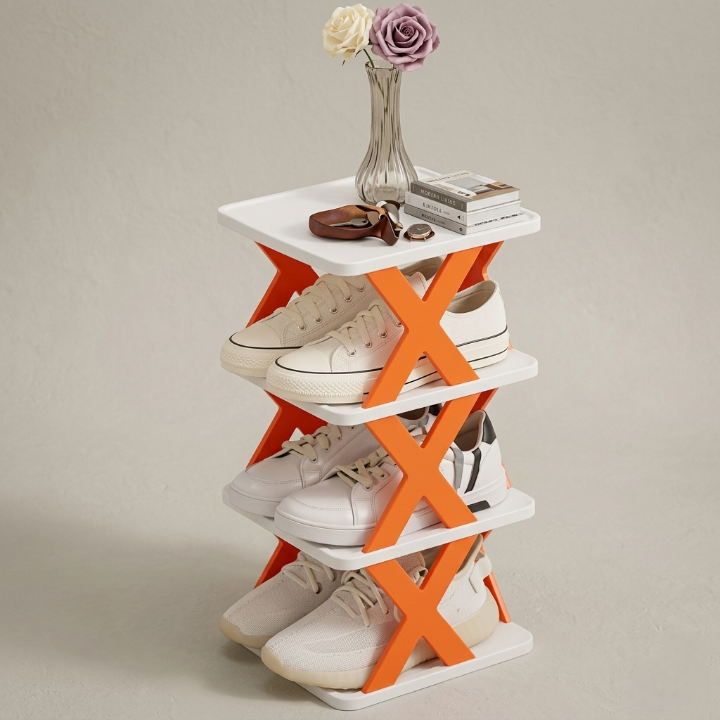 Organize in Seconds – Multicolor Foldable Shoe Rack for Any Space